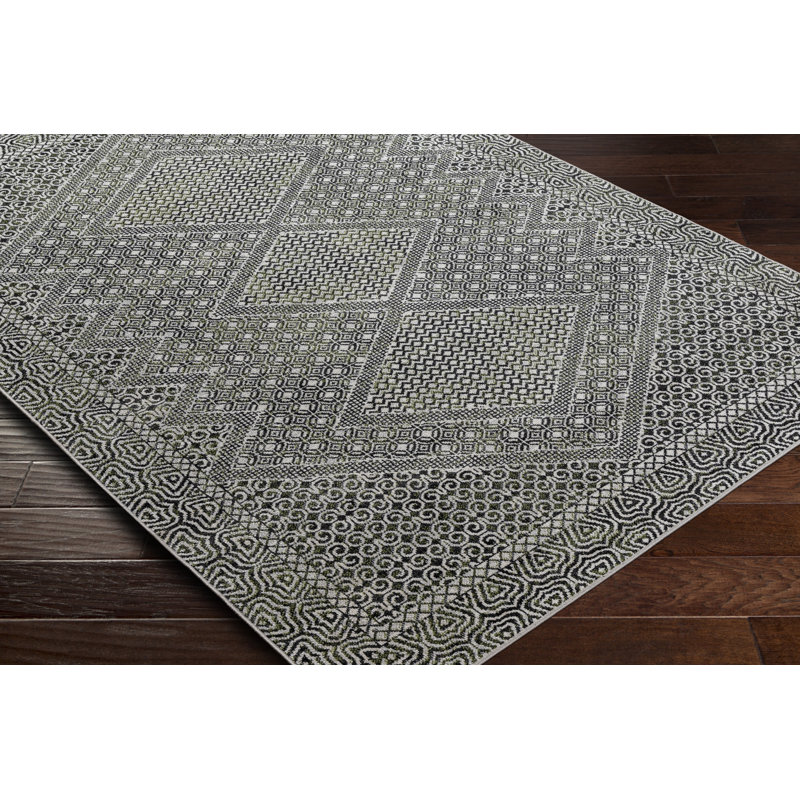 Foundry Select Ballajura Performance Black/Sage/Gray Rug Wayfair